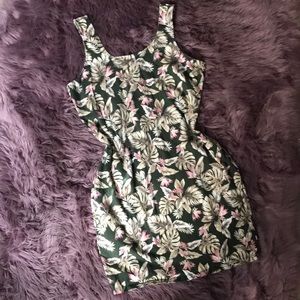 F21 Palm Tree Bodycon Dress
